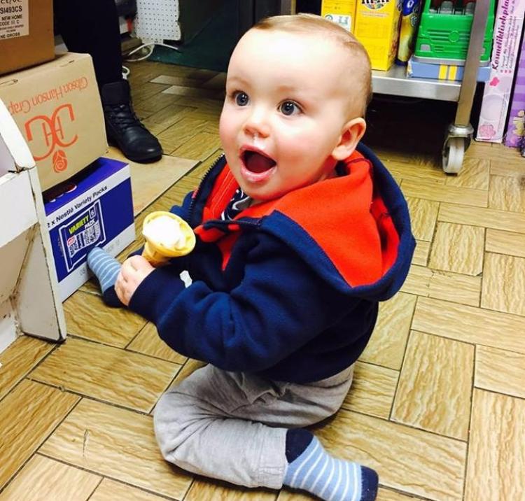 Fionn's first cone from Kitty's