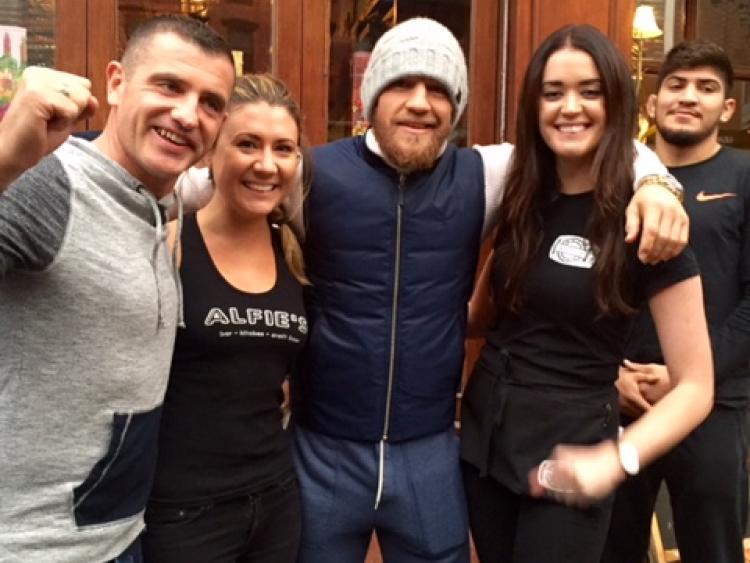 Longford native welcomes UFC double champion Conor McGregor to his New York bar