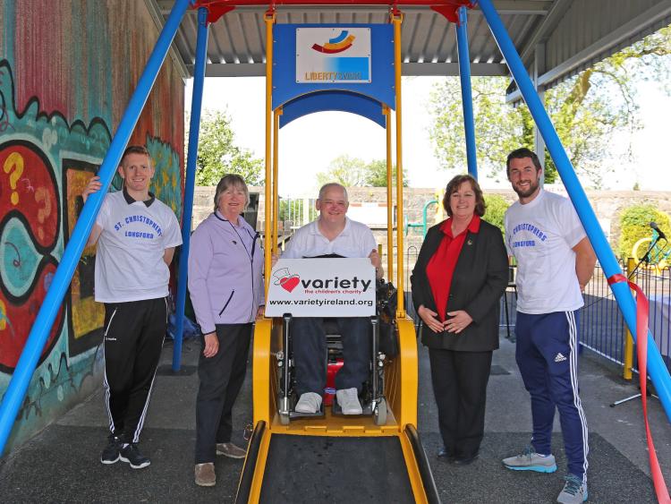 New wheelchair swing unveiled at St Christopher's Special School in Longford 
