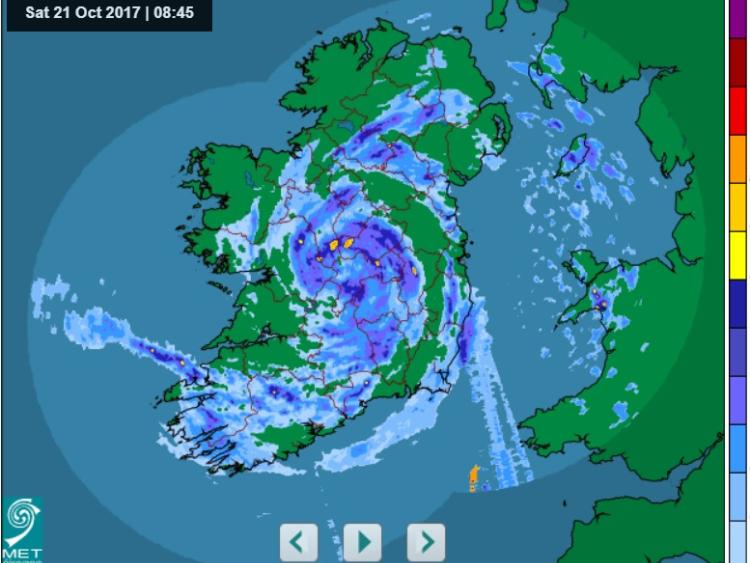 Weather Alert: Gusts of 110 kph possible in #Longford as #StormBrian hits midlands