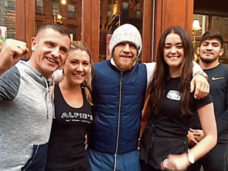 Longford native welcomes UFC double champion Conor McGregor to his New York bar