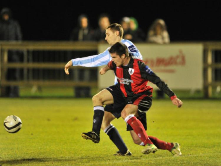 David O'Sullivan in action for Longford Town against Salthill Devon on Friday night last in the opening round of the League of Ireland First Division at the Drom grounds in Galway.
