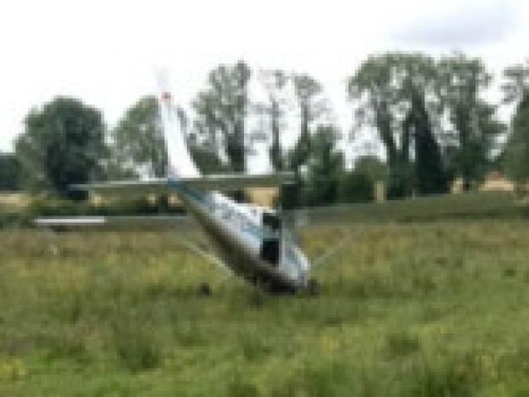 The Cessna 206 aircraft pictured shortly after the pilot made the emergency landing. Photo: Barry Stewart