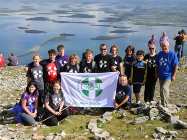 Members of the group who took part in the Longford Reek Challenge last Sunday