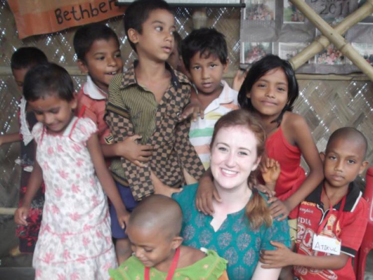 Longford's Nicola Lyons pictured in India where she will return to this year to work with vulnerable children.
