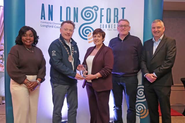 Special guests at the Longford final included Head of Local Enterprise &amp; Economic Development Michael Nevin, Longford County Council CathaoirleachCllr Garry Murtagh, Deputy Micheál Carrigy, Cllr Uruemu Adejinmi and STEM Programme Coordinator at Irish Manufacturing Research, Emma Treacy.