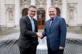 Minister for Culture, Communications and Sport, Patrick O’Donovan TD with Peter McKenna who was announced as the new Chairperson of the Board of the National Concert Hall Picture: Maxwell’s