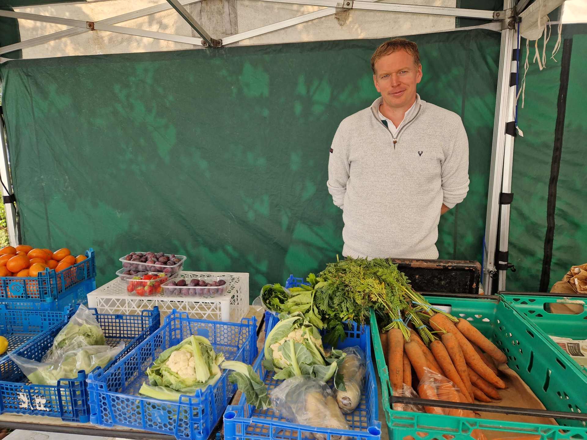 John Yorke at the Longford Farmer's Market