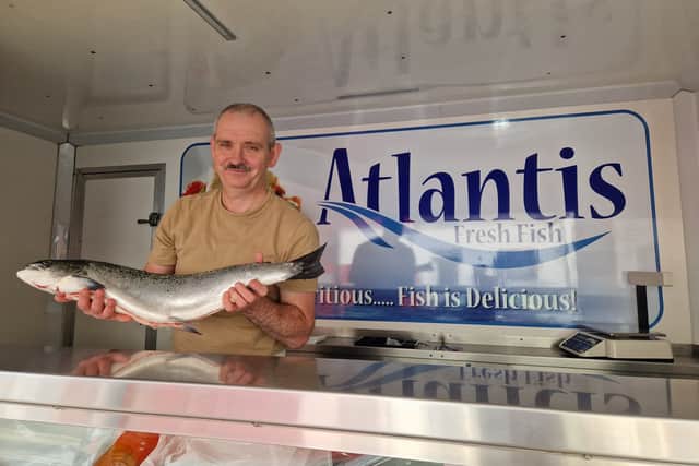 “Here, I’ll tell you a good one!” laughs fishmonger Michael Menton of Atlantis Fresh Fish. “When Bertie Ahern was going around canvassing there years back, some reporter had this bright idea of getting him to hold up a salmon."