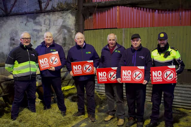 IFA President Francie Gorman together with local members of Longford IFA and Longford Community Gardaí. Photo: Lonford Gardaí