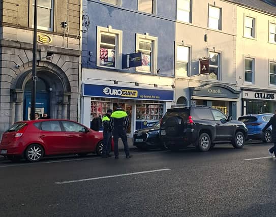 Longford Gardaí nab a motorist double parked in Longford town yesterday