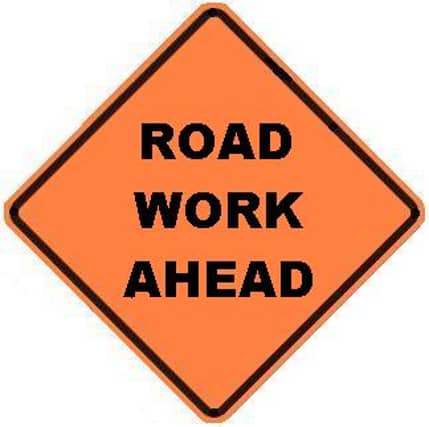 Expect short delays until resurfacing work is completed tomorrow evening, Friday 14