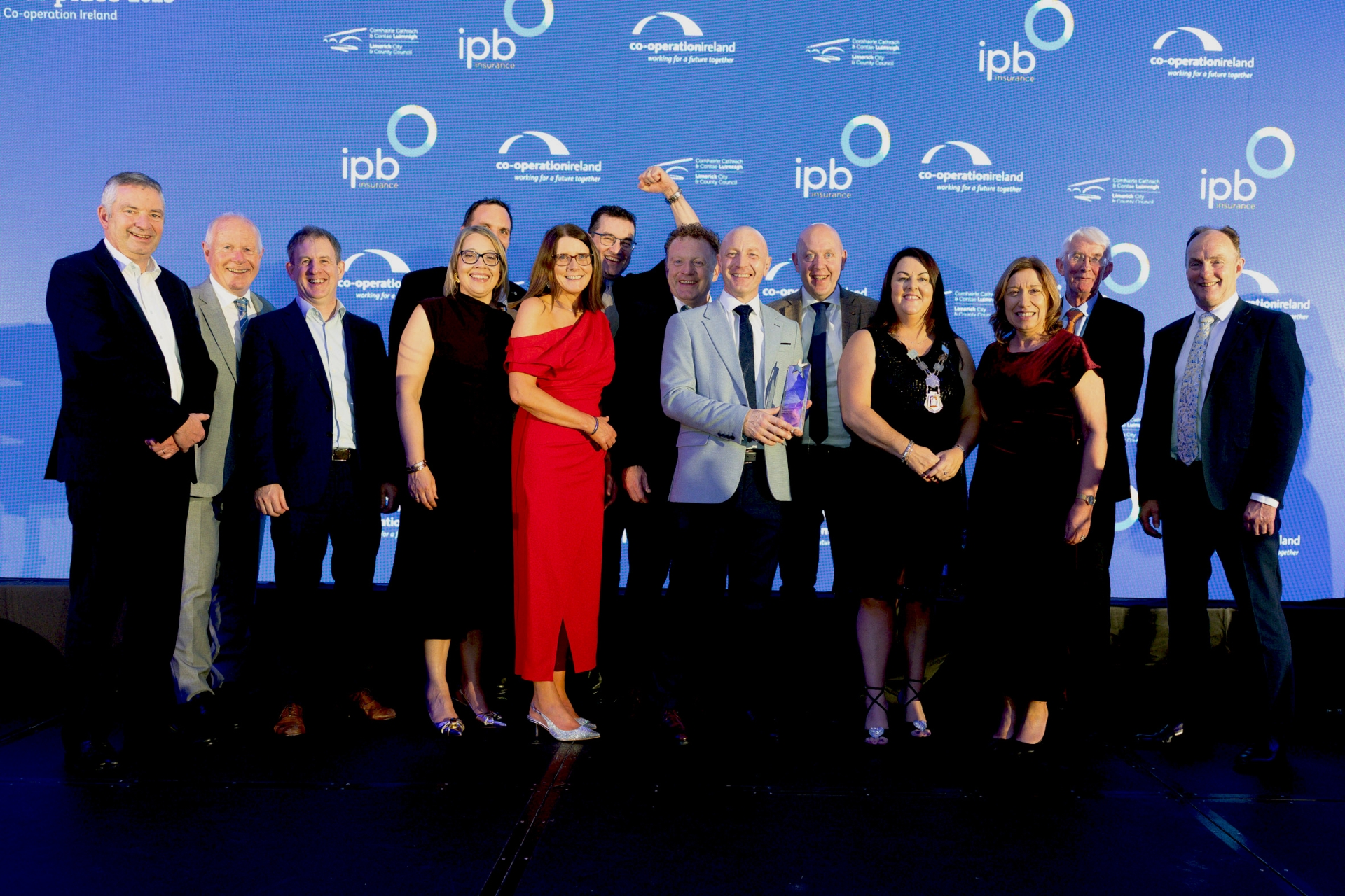 The Creative Communities award is presented to Edgeworthstown Enterprise Hub CLG with staff and management from Longford County Council also in attendance