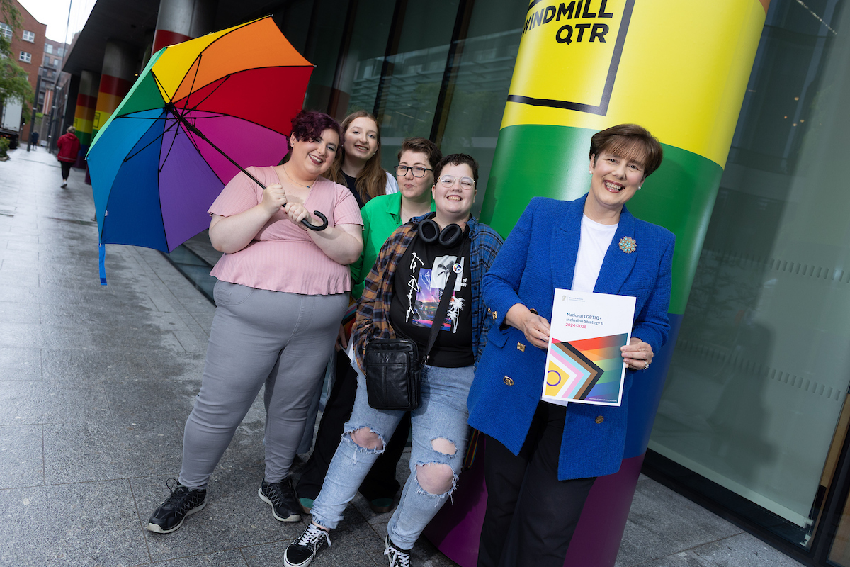 Minister Norma Foley at the launch of the National LGBTIQ Inclusion Strategy