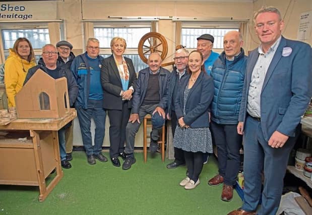 Ms Humphreys visited Rath Mhuire and Dolmen Fáilte Community Resource Service in Granard and the local men's shed, where she met members of the local community alongside Deputy Carrigy