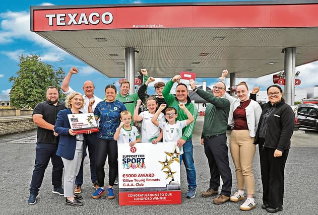 Members of the Killoe Emmet Og GAA club celebrate their €5,000 success