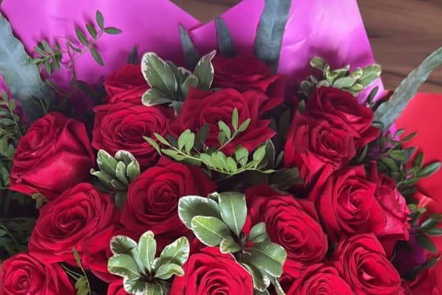 Sharlene also shared a pic (see below) of a gift of "27 roses for 27 years" for her birthday.