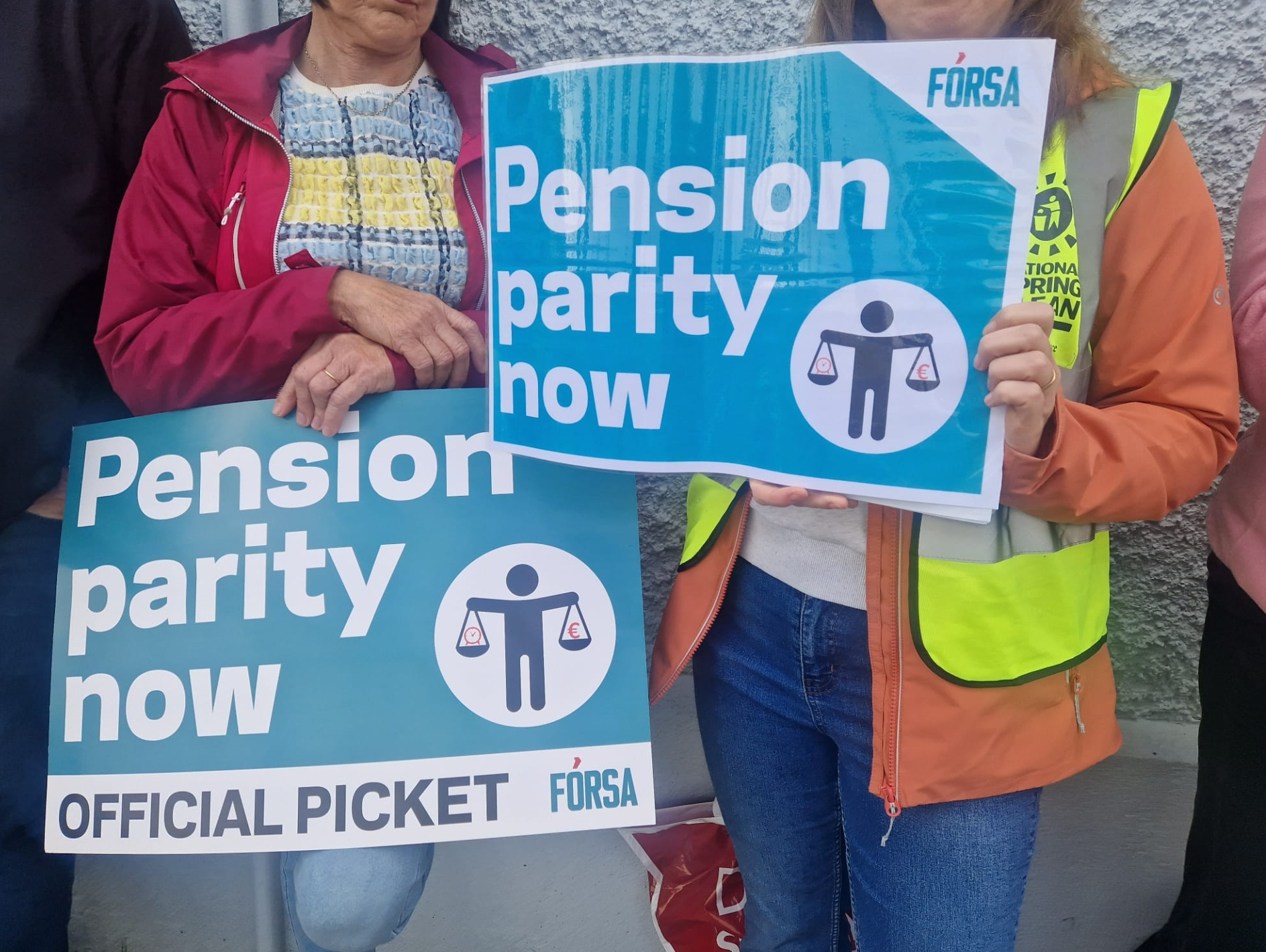 Fórsa members picketing in Longford on Tuesday
