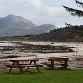 Old Head beach in Louisburugh, where a woman believed to be in 40s died from drowning