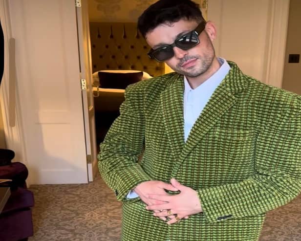 Pictured: The personality's Dart-inspired blazer turned heads at the Platinum VIP Style Awards. Image from James Kavanagh's Instagram 