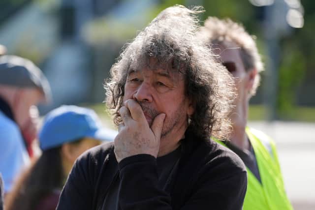 Organisers staged a mini-concert featuring short speeches as well as musical performances of anti-war and pro-Palestinian songs.