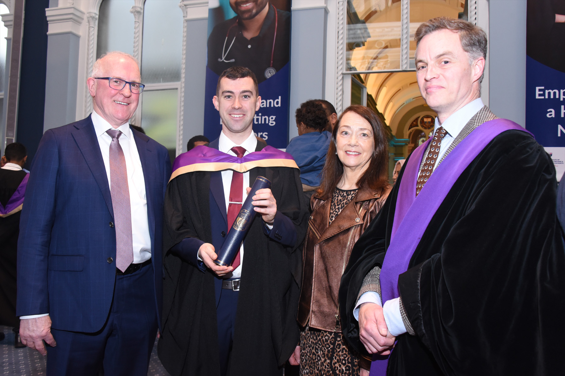 Pictured here: Mr Thomas Gordon, Dr Brian Gordon, and Ms Marion Gordon. Photo: Bobby Studio