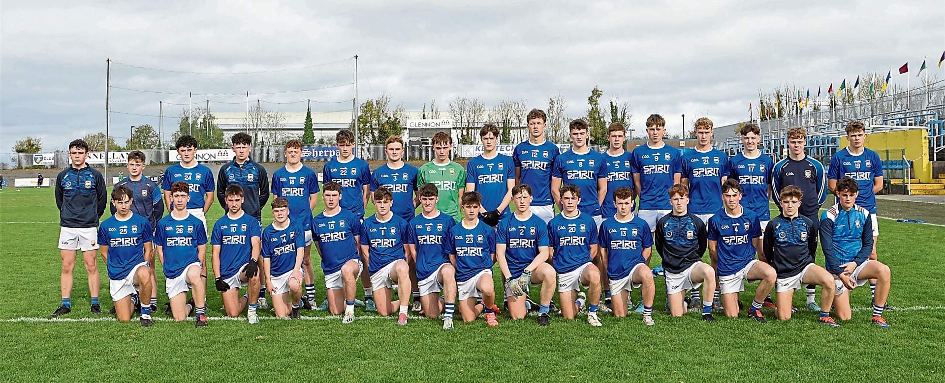 St Mel's College senior football squad pictured before the Leinster 'A' Championship Round 1 clash against Clane CS (Kildare) back on October 15 Photo: Syl Healy