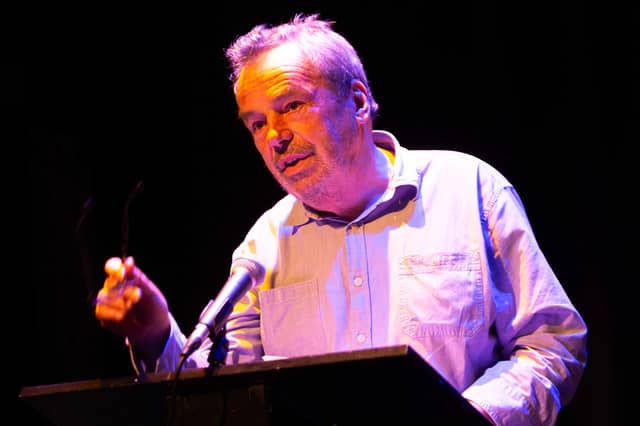 Neil Jordan talks at the Iron Mountain Festival on October 5. Photo Brian Farrell.