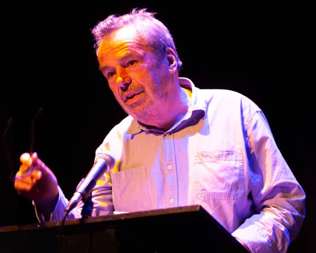 Neil Jordan talks at the Iron Mountain Festival on October 5. Photo Brian Farrell.