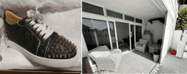 Christian Louboutin spiked trainers and holiday home in Lanzarote