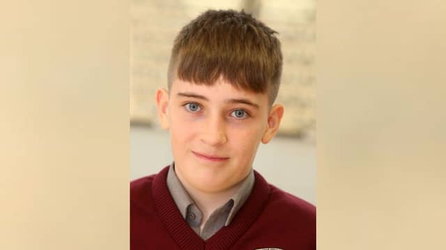 Karen Daniels, mother of James Daniels (13) speaking at his Funeral Mass (Pic: PJ Keane Funeral Directors)