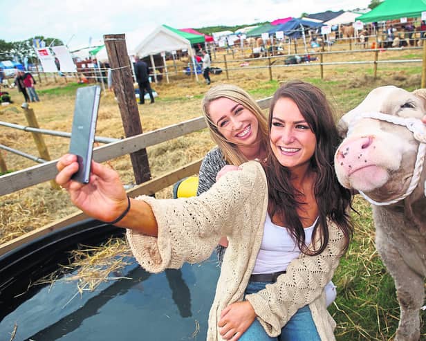 Ciara Hendy and Aoife Breen at the Tullamore Show. Picture: Jeff Harvey