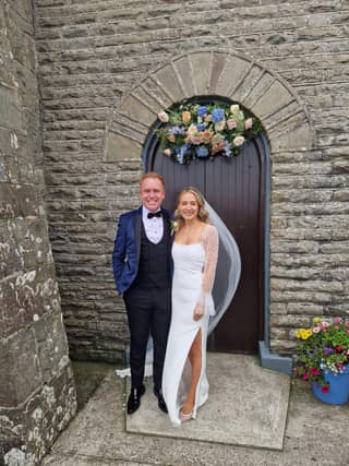 Gary and Sarah on their wedding day Picture: Facebook Cashel GAA