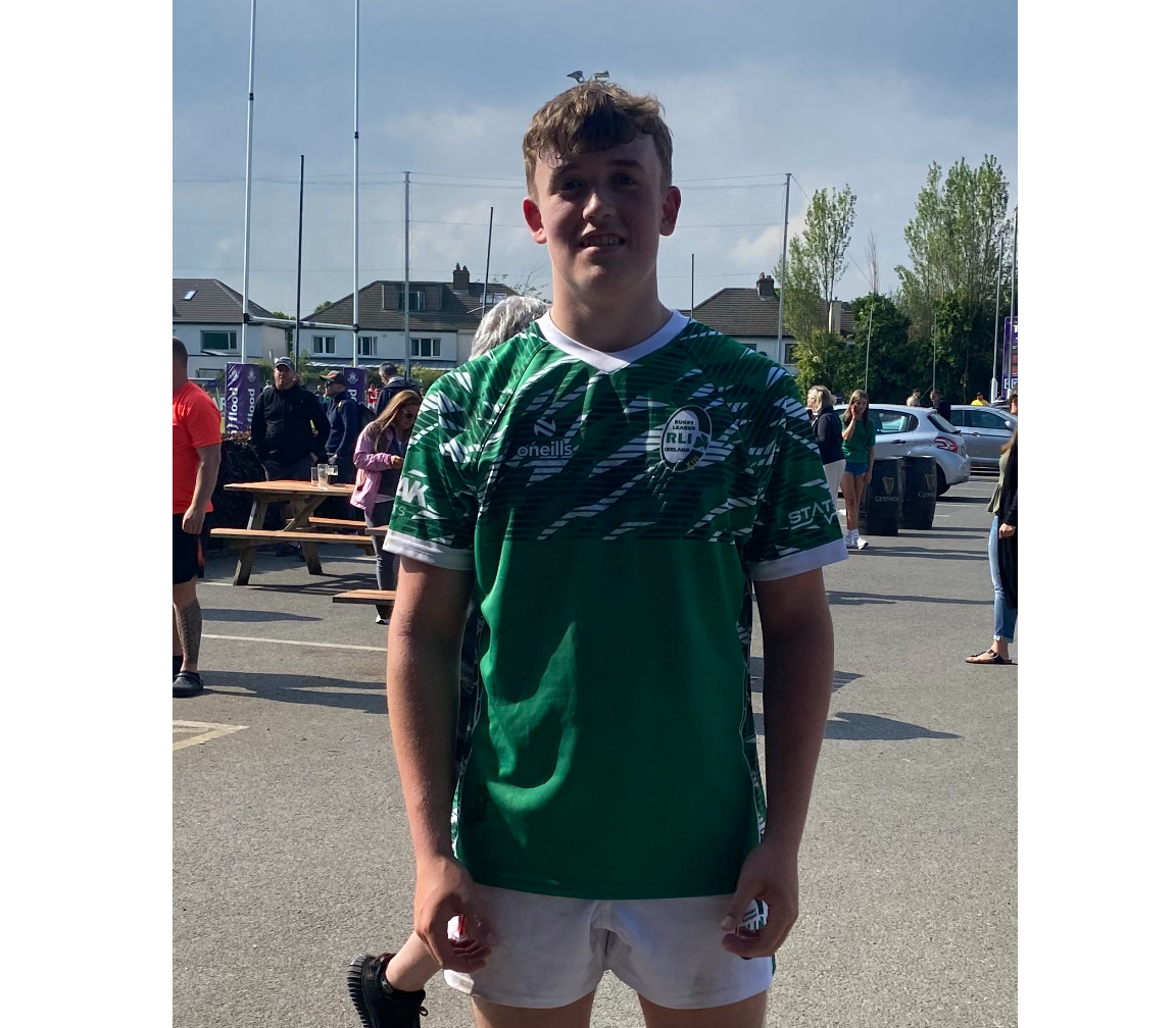 Longford’s Conor Meadows in action for Ireland Rugby League U-16 side