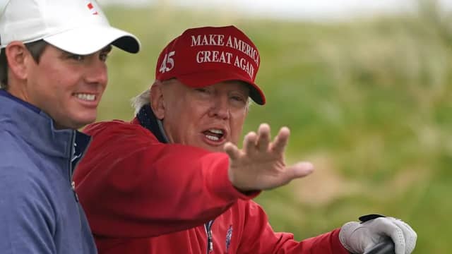 Former US president Donald Trump playing golf at Trump International Golf Links & Hotel in Doonbeg, County Clare | PICTURES: Press Association