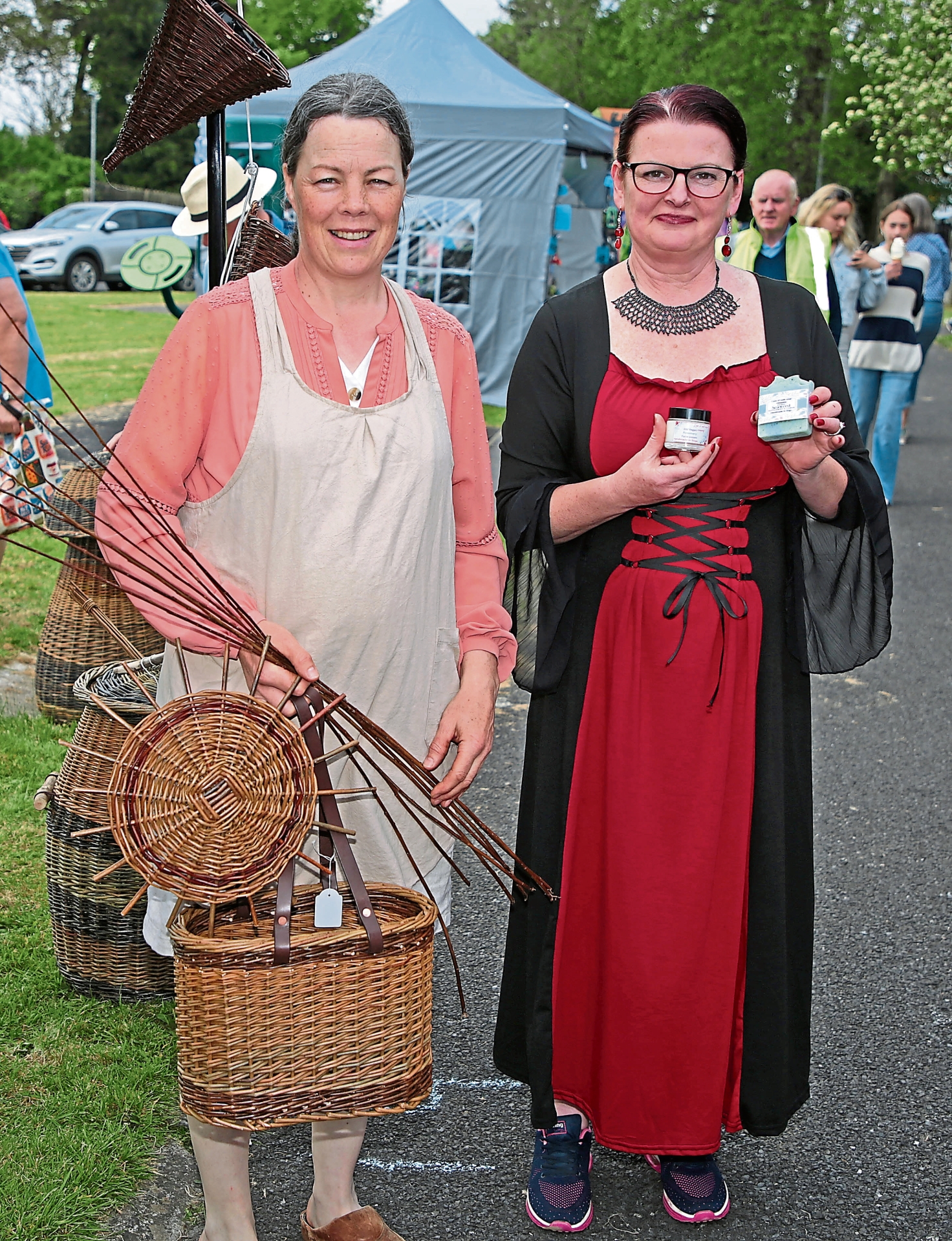 Maureen Hogan (Irish Heritage Craft Co-op), Angela Sheldon (Love of Suds Soap Company) at the Artisan & Craft Market