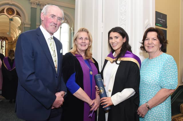 Mr Peter Mimnagh, Dr Joan Power, Vice President, RCPI, Dr Doireann Mimnagh and Ms Bríd Mimnagh. Picture: David Coleman Bobby Studio