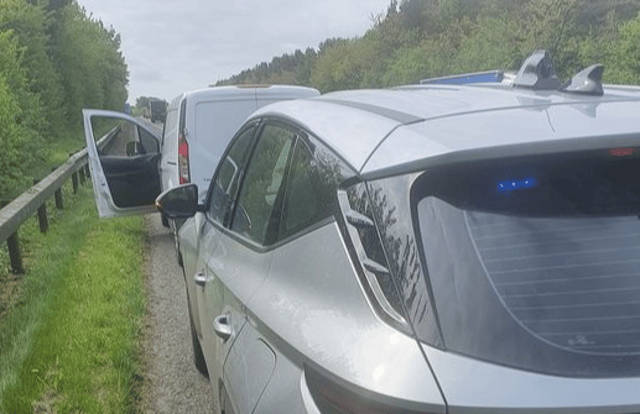 The driver of the van pictured was one of those fined | PICTURE: Facebook/An Garda Siochana