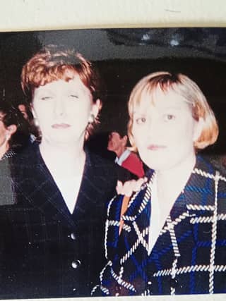 Independent candidate in the Longford Municipal District area Maura Greene Casey (right) canvassing alongside Mary McAleese during the 1997 presidential campaign
