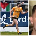 Gearard Walsh on the left after he scored the winning point (Pic Sportsfile) and the late Ryan Straney