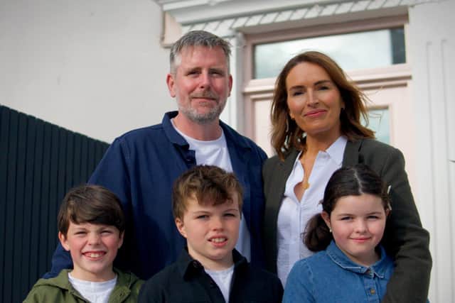Lynne O'Loughlin and Alan Brogan live in a period townhouse in Galway with their triplets.  