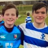 Sons of Paul O'Connell and Andy Farrell, Paddy and Gabriel battle it out PICTURE: Padraig Flanagan