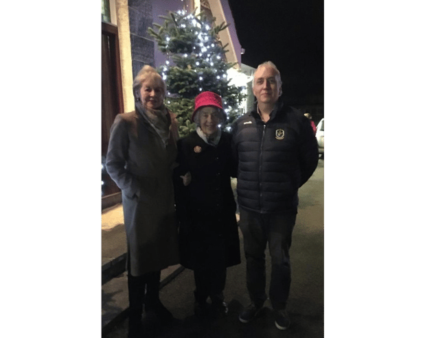 Pictured are Ballyleague Lights Chairperson Noel Moran along with Noreen Dunne and Mary Corcoran