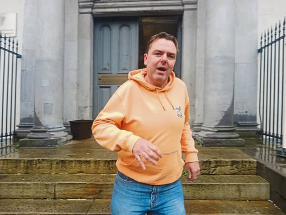 David Larking outside Longford Courthouse