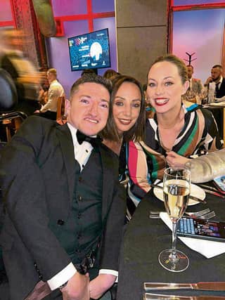 Drumlish's James Cawley, winner of the Business Support Professional of the Year award with Caroline Cummins and Laura O’Donovan at the Irish Early Career Awards