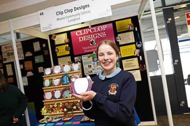 Longford student Caitlin Morris of 'Clip Clop Designs' who captured the top intermediate prize the National Student Enterprise Programme awards in Croke Park