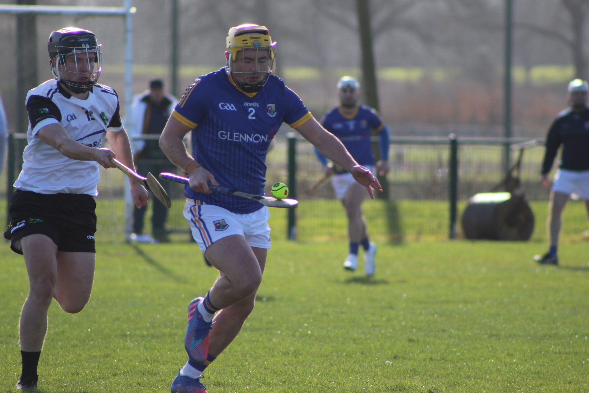 Longford captain Johnny Casey pictured in action against Warwickshire in the NHL Division 3B clash at Páirc na hÉireann, Birmingham on Saturday
