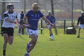 Longford captain Johnny Casey pictured in action against Warwickshire in the NHL Division 3B clash at Páirc na hÉireann, Birmingham on Saturday