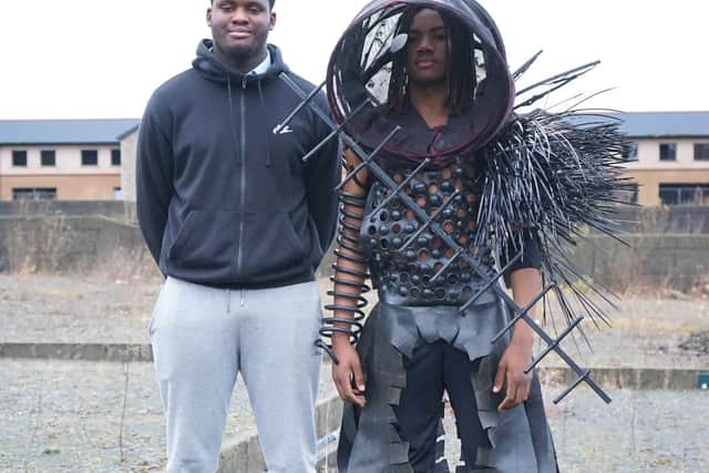 Their design has an industrial look and it is highly creative. The message behind their costume is that we all need to make an effort to live more sustainably if our planet is to have any chance of survival.