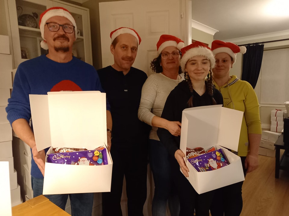 Members from Midlands Polish Community CLG (MPC) and its Community Support Group led by Wojtek Wrobel who delivered put-together boxes of goodies to number of organisations